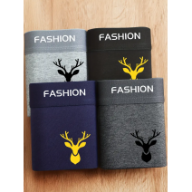 4pcs Reindeer Head Print Men's Anti-bacterial Breathable Comfy High Stretch Boxer Briefs Shorts, Sports Shorts, Men's Underwear 4pcs Reindeer Head Print Men's Anti-bacterial Breathable Comfy High Stretch Boxer Briefs Shorts, Sports Shorts, Men's Underwear