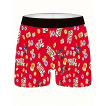 1pc Men's Plus Size Food Graphic Boxer Briefs - Breathable And Comfy Sports Trunks 1pc Men's Plus Size Food Graphic Boxer Briefs - Breathable And Comfy Sports Trunks
