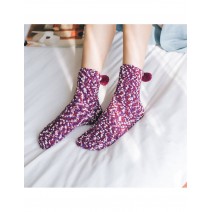 Women Cute Mixed Color Coral Velvet Socks Casual Thicken Warm Middle Tube Socks Women Cute Mixed Color Coral Velvet Socks Casual Thicken Warm Middle Tube Socks