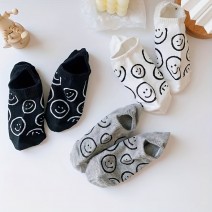 3 pairs Smiling Print Low Cut Ankle Socks for Women - Soft, Lightweight, and Comfortable 3 pairs Smiling Print Low Cut Ankle Socks for Women - Soft, Lightweight, and Comfortable