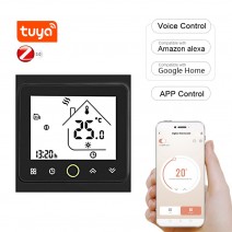 Tuya ZigBee3.0 Smart Thermostat 16A Weekly Programmable Temperature Controller APP Control Voice Control Compatible with Alexa/ Google Home for Electric Floor Heating for Home Offices Villas Tuya ZigBee3.0 Smart Thermostat 16A Weekly Programmable Temperature Controller APP Control Voice Control Compatible with Alexa/ Google Home for Electric Floor Heating for Home Offices Villas