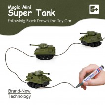 GOLD LIGHT Magic Mini Tank Follow Black Drawn Line Toy Car GOLD LIGHT Magic Mini Tank Follow Black Drawn Line Toy Car