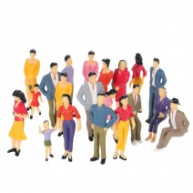 20 Pcs Scale 1:25 Building Layout Mix Painted Model People Train Street Passenger Figures 20 Pcs Scale 1:25 Building Layout Mix Painted Model People Train Street Passenger Figures