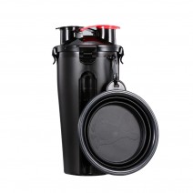 Dog Water Bottle for Walking 2 in 1 Travel Water Bottle with Collapsible Bowl Portable Water Dispenser Food Container for Hiking Parking Outdoor Dog Water Bottle for Walking 2 in 1 Travel Water Bottle with Collapsible Bowl Portable Water Dispenser Food Container for Hiking Parking Outdoor