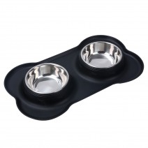 Pet Removable Bowls Dog Cats Stainless Steel Dual Bowl for Feeding Water & Food with Non-Skid Silicone Mat Pet Removable Bowls Dog Cats Stainless Steel Dual Bowl for Feeding Water & Food with Non-Skid Silicone Mat