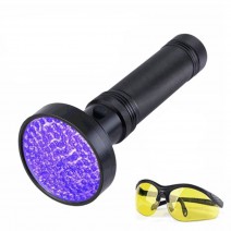 UV Flashlight Pet Urine Detector Black Light 100 LED 395NM Blacklight with UV Sunglasses Handheld Detector for Dog Cat Dry Stains Bed Bug Scorpion Currency Detective UV Flashlight Pet Urine Detector Black Light 100 LED 395NM Blacklight with UV Sunglasses Handheld Detector for Dog Cat Dry Stains Bed Bug Scorpion Currency Detective