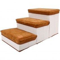 Pet Steps Dog Steps Foldable Dog Stair 3 Tier Dog Steps for Couch Bed with Useful Storage Space Maximum Load-bearing Weight 30kg Pet Steps Dog Steps Foldable Dog Stair 3 Tier Dog Steps for Couch Bed with Useful Storage Space Maximum Load-bearing Weight 30kg
