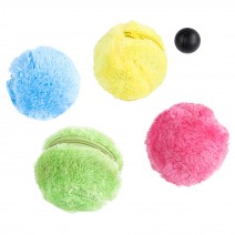 Pet Dog Cat Automatic Roller Ball Toy Dog Plush Toy Motion Activated Ball Pet Interactive Toy with 4 Coral Velvet Covers Pet Dog Cat Automatic Roller Ball Toy Dog Plush Toy Motion Activated Ball Pet Interactive Toy with 4 Coral Velvet Covers