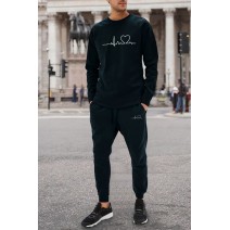 Two-piece Graphic Print Sweatshirt and Sweatpants Set Two-piece Graphic Print Sweatshirt and Sweatpants Set