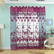 2Pcs 100*250cm Elegant Luxury High-end Floral Pattern Window Curtains with Beads Door Voile Curtain Window Drape Divider Room Wall Setting Wall Decoration Classy Window Treatments Size 39 2Pcs 100*250cm Elegant Luxury High-end Floral Pattern Window Curtains with Beads Door Voile Curtain Window Drape Divider Room Wall Setting Wall Decoration Classy Window Treatments Size 39