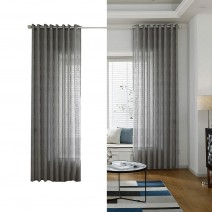 Sheer Voile Window Curtain with Ring Rod for Kitchen, Bedroom and Living Room (1 Panel,39'' W×51'' L) Sheer Voile Window Curtain with Ring Rod for Kitchen, Bedroom and Living Room (1 Panel,39'' W×51'' L)