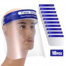 Transparent Face Shield Anti-smog Anti-wind Prevent Lampblack/Droplets Protective Shield  Face Guard 10PCS Transparent Face Shield Anti-smog Anti-wind Prevent Lampblack/Droplets Protective Shield  Face Guard 10PCS