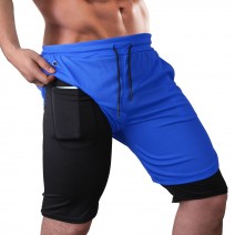 Men's Workout Running Gym Shorts 2 in 1 Athletic Shorts with Pockets Outdoor Sports Trainning Shorts Men's Workout Running Gym Shorts 2 in 1 Athletic Shorts with Pockets Outdoor Sports Trainning Shorts